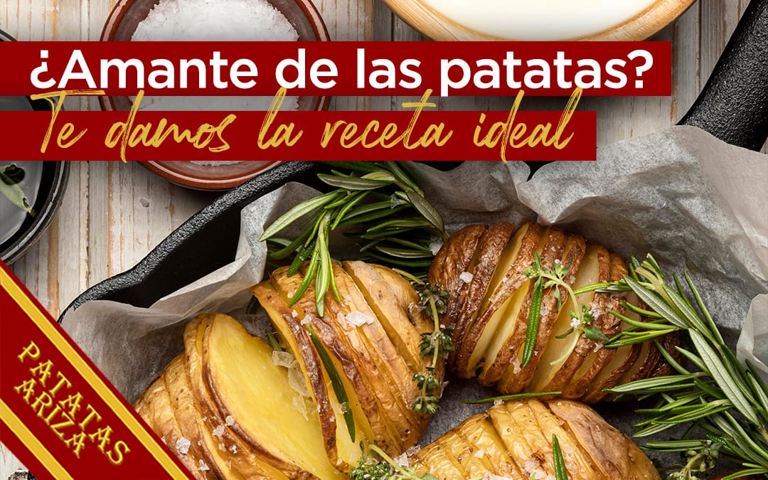 Receta con Patata: Patatas Asadas Crujientes con Jamón
