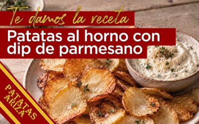 Patatas al horno con dip de parmesano: una receta fácil, crujiente y deliciosa